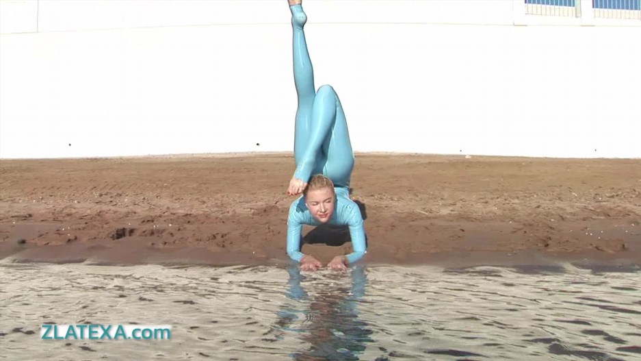Contortion on the beach
